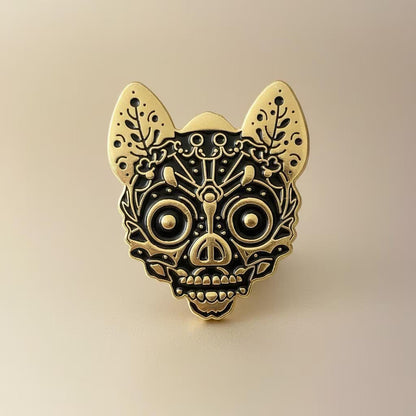Macabre Bat, witchy enamel pin