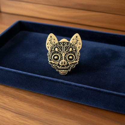 Macabre Bat, witchy enamel pin