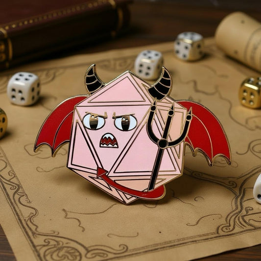 Malifax D20, D&D enamel pin
