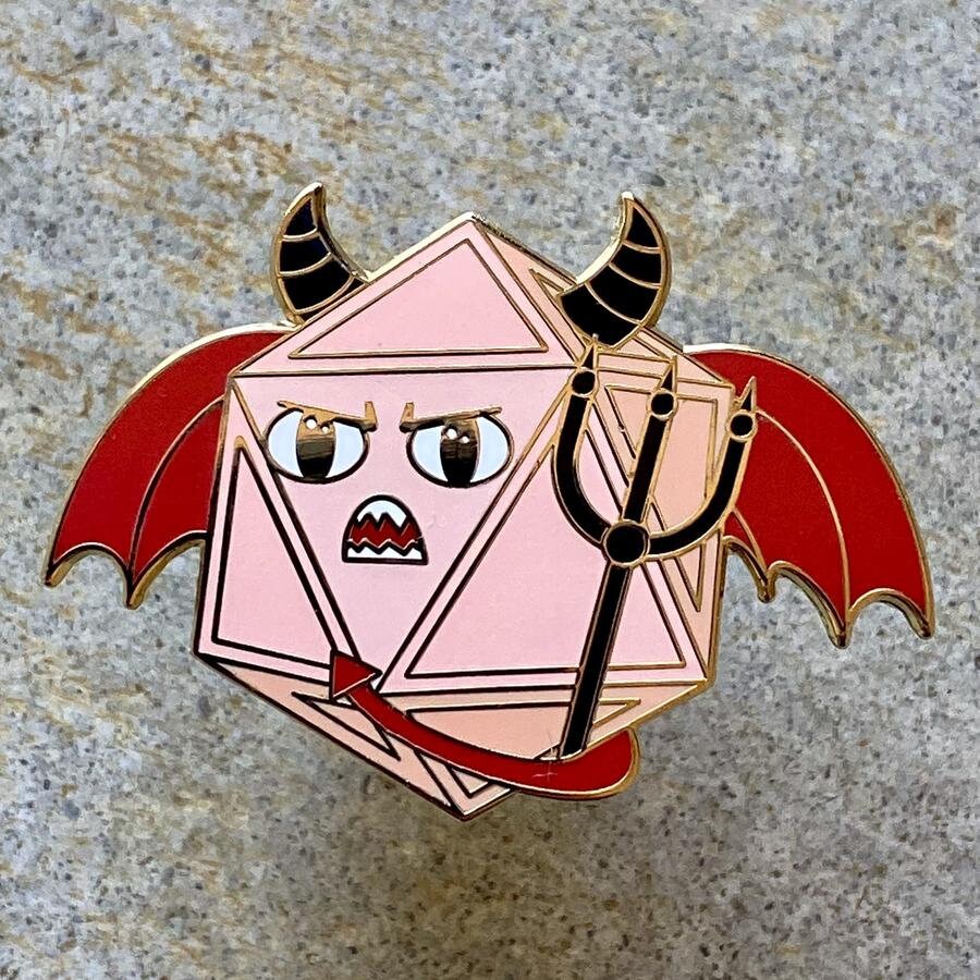 Malifax D20, D&D enamel pin