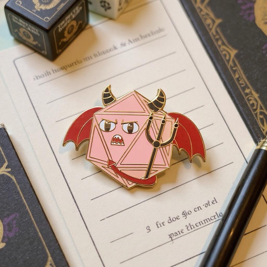 Malifax D20, D&D enamel pin