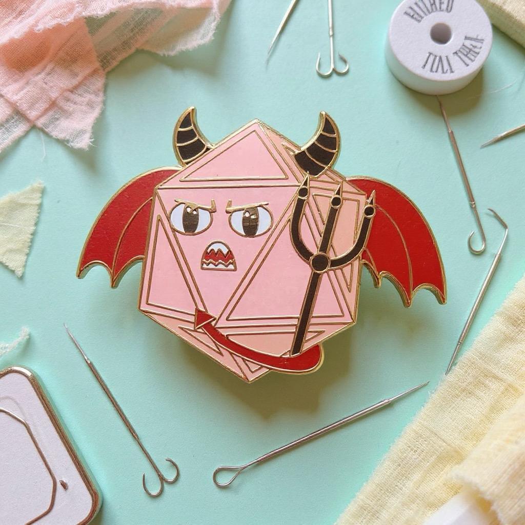 Malifax D20, D&D enamel pin