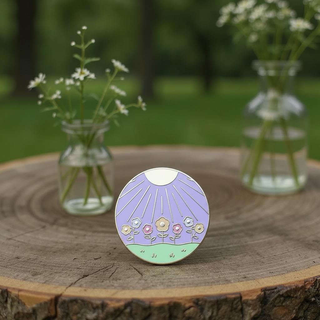 Ostara Wiccan, witchy enamel pin