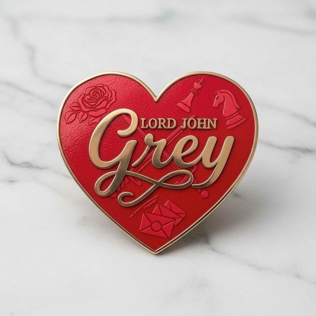 Outlander Heart Pins, Outlander pin pack