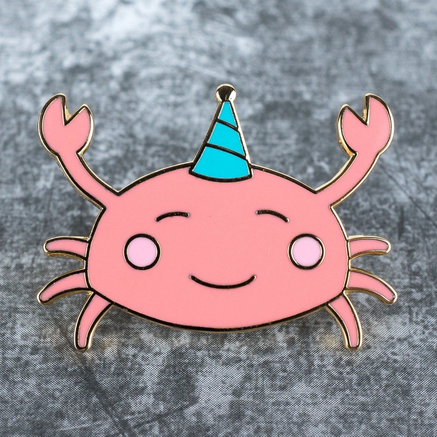 Party Crabby, kawaii enamel pin