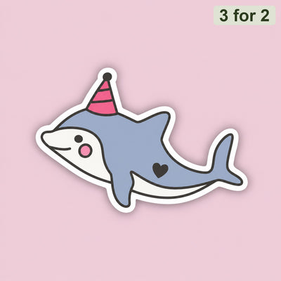 Party Dolphin Sticker