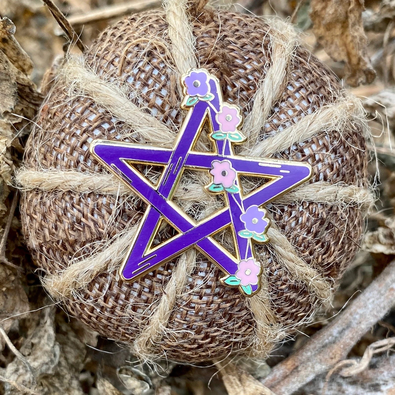 Wiccan Pentagram, witchy enamel pin