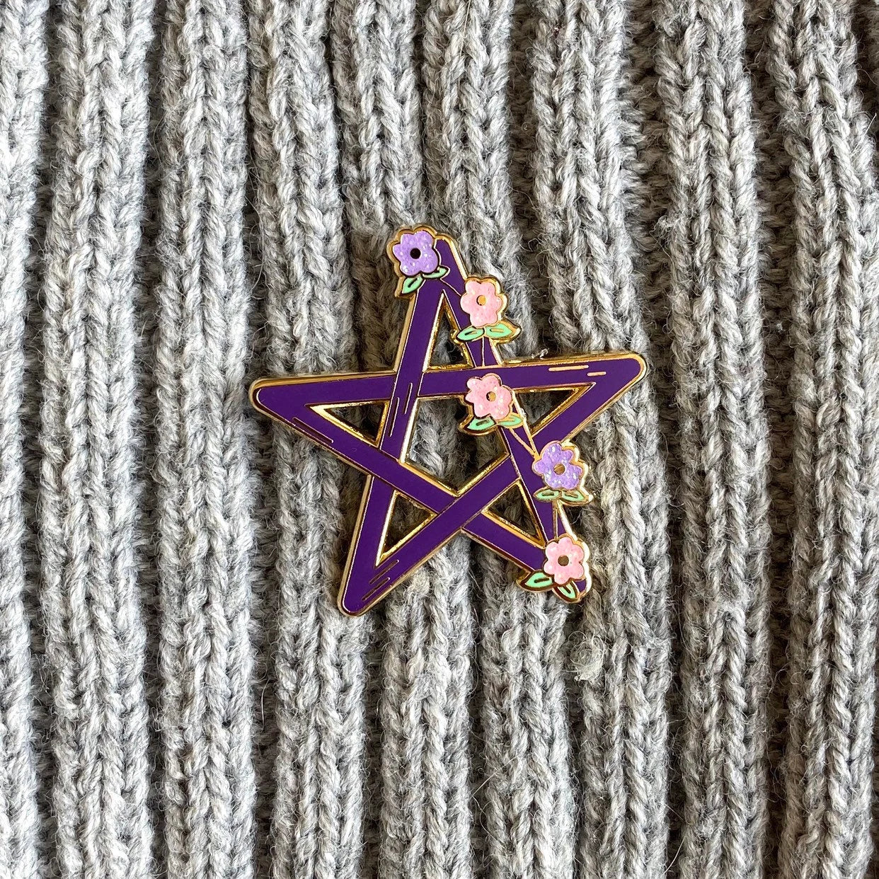 Wiccan Pentagram, witchy enamel pin
