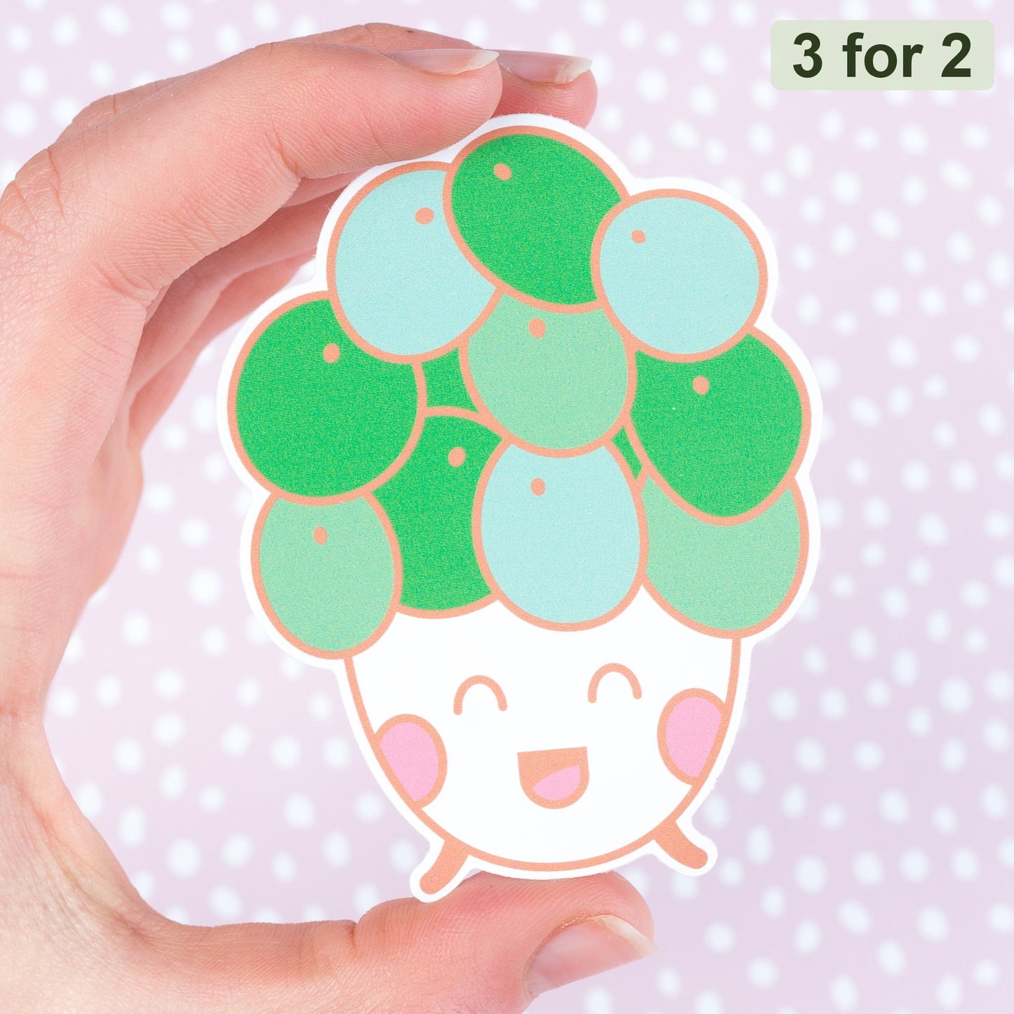 Pilea Sticker, kawaii sticker