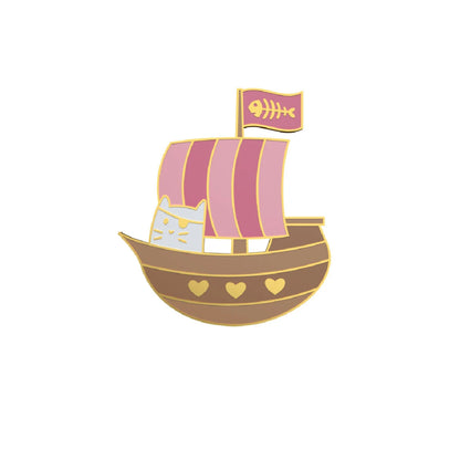Pirate Frank, cat enamel pin