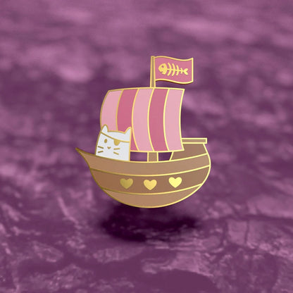 Pirate Frank, cat enamel pin