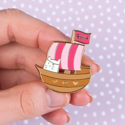 Pirate Frank, cat enamel pin