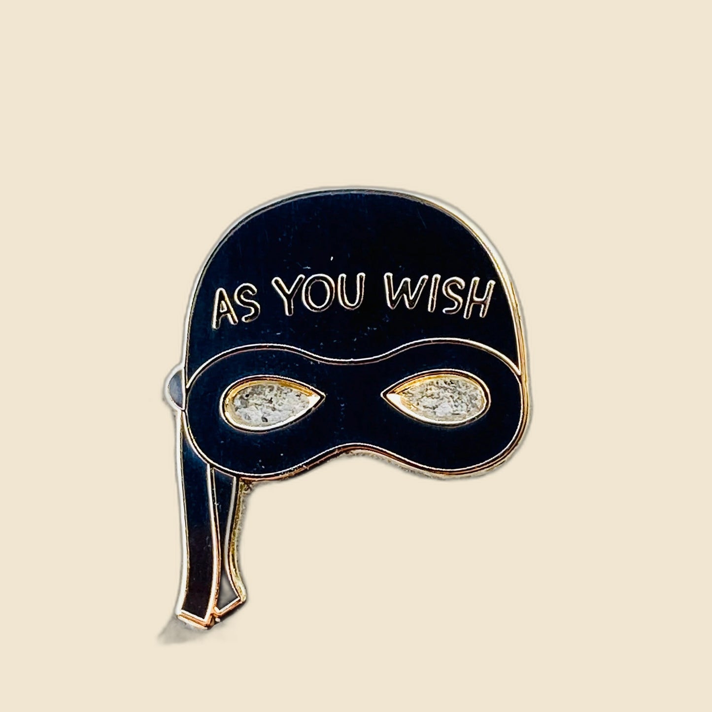 As you Wish: Pirate Mask on cream background
