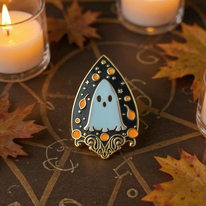 Planchette, witchy enamel pin