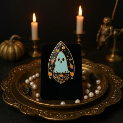 Planchette, witchy enamel pin