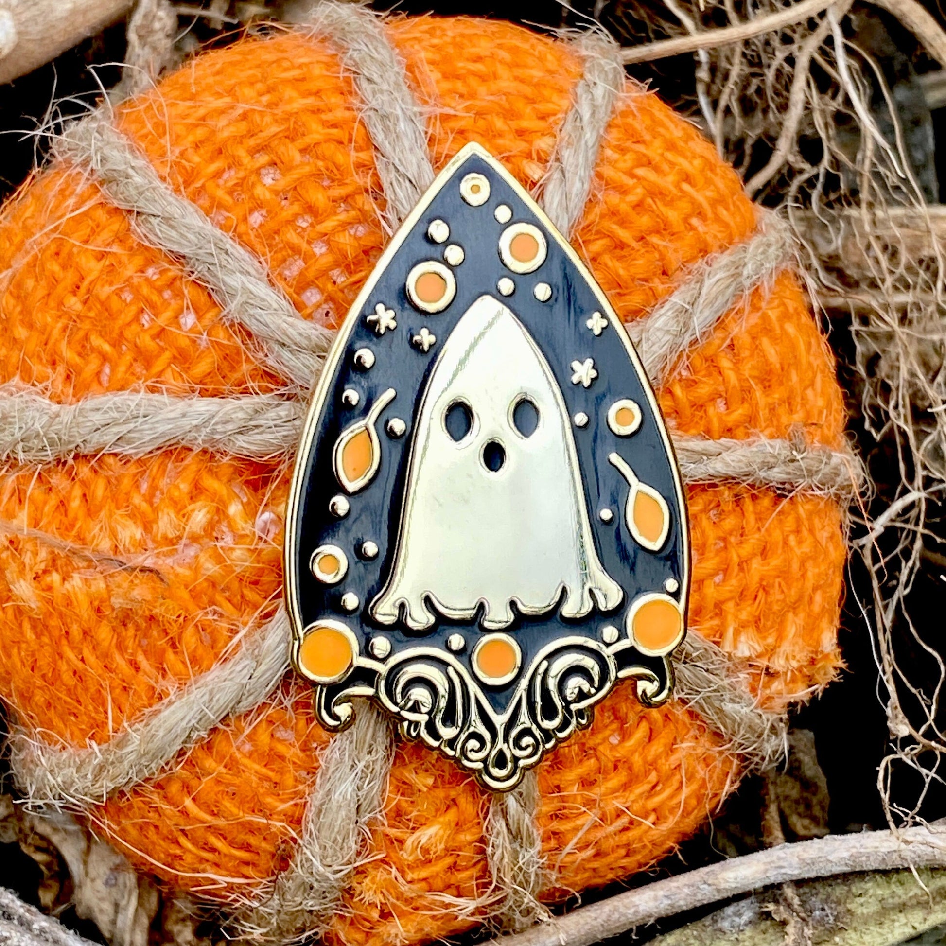 Planchette, witchy enamel pin