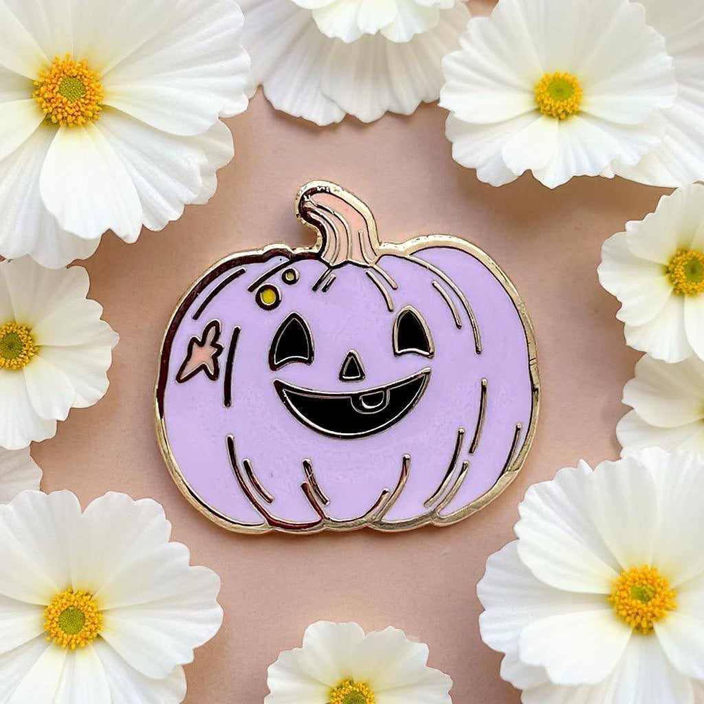 Plumkin, witchy enamel pin
