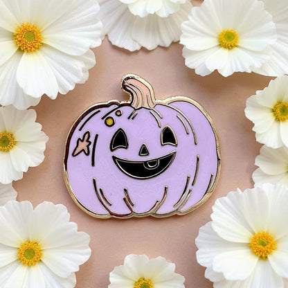 Plumkin, witchy enamel pin