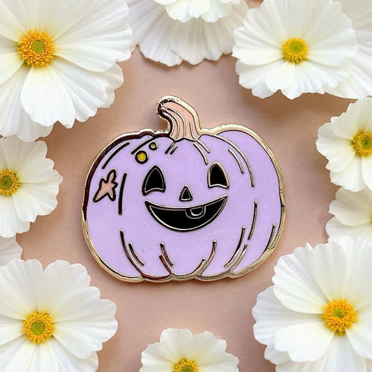 Plumkin, witchy enamel pin