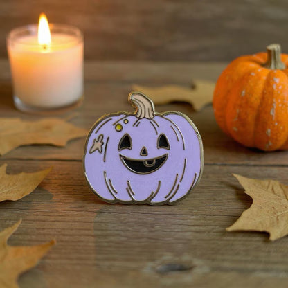 Plumkin, witchy enamel pin