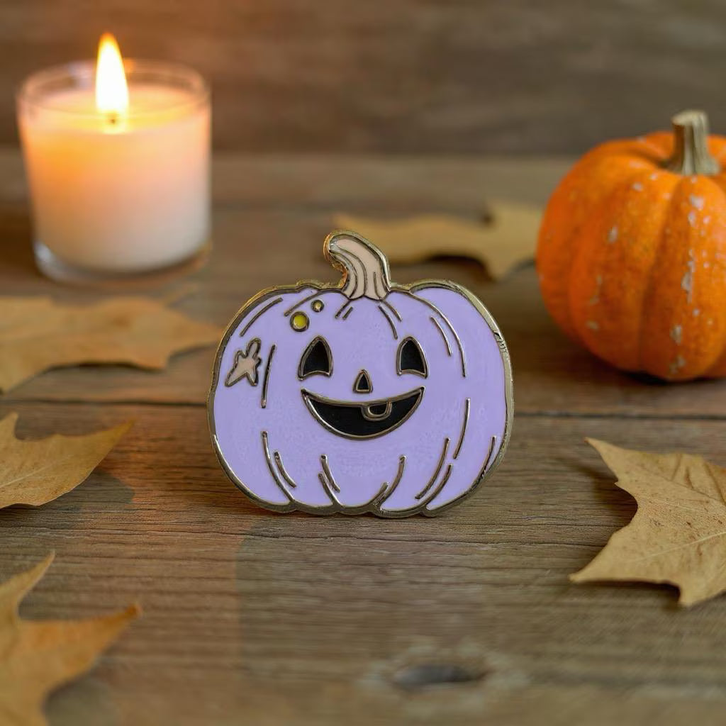 Plumkin, witchy enamel pin