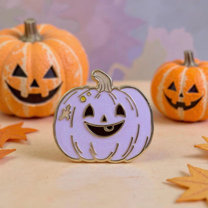 Plumkin, witchy enamel pin
