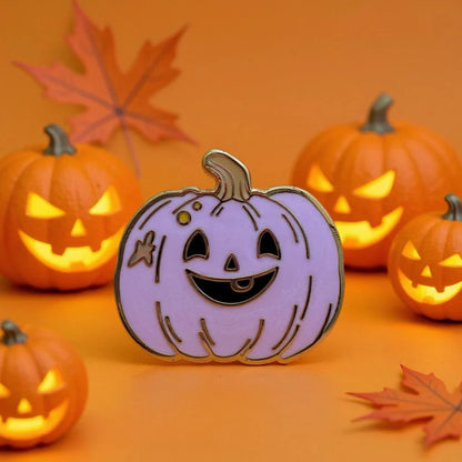 Plumkin, witchy enamel pin