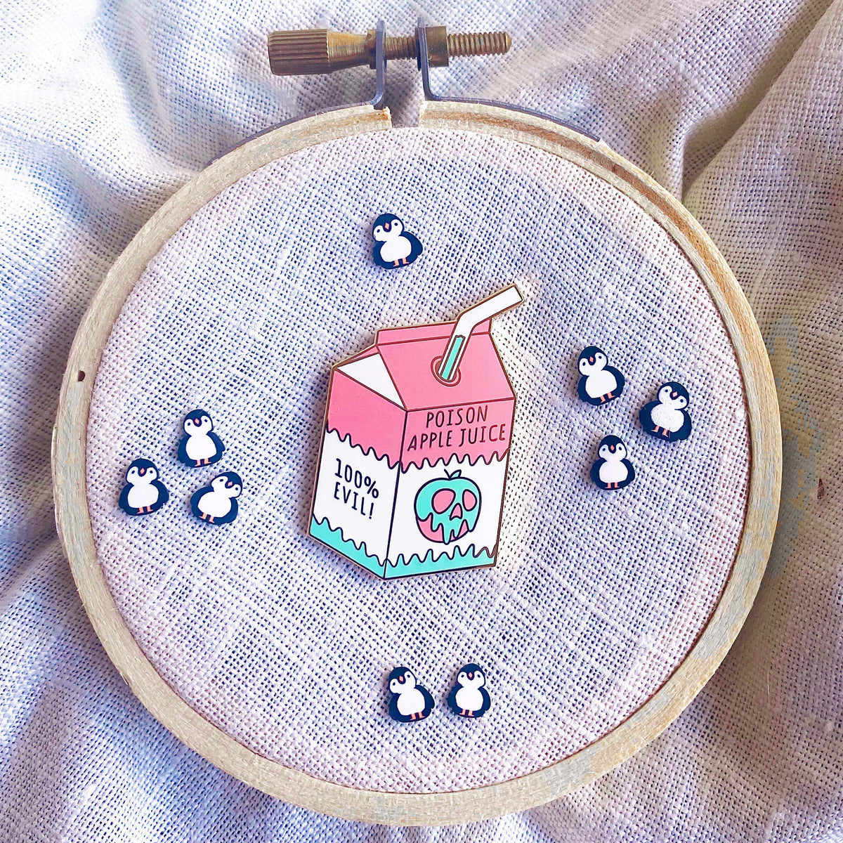 Poison apple juice needle minder, second view
