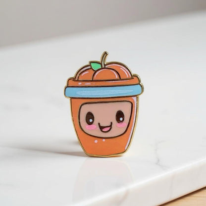 Pumpkin Spice, witchy enamel pin