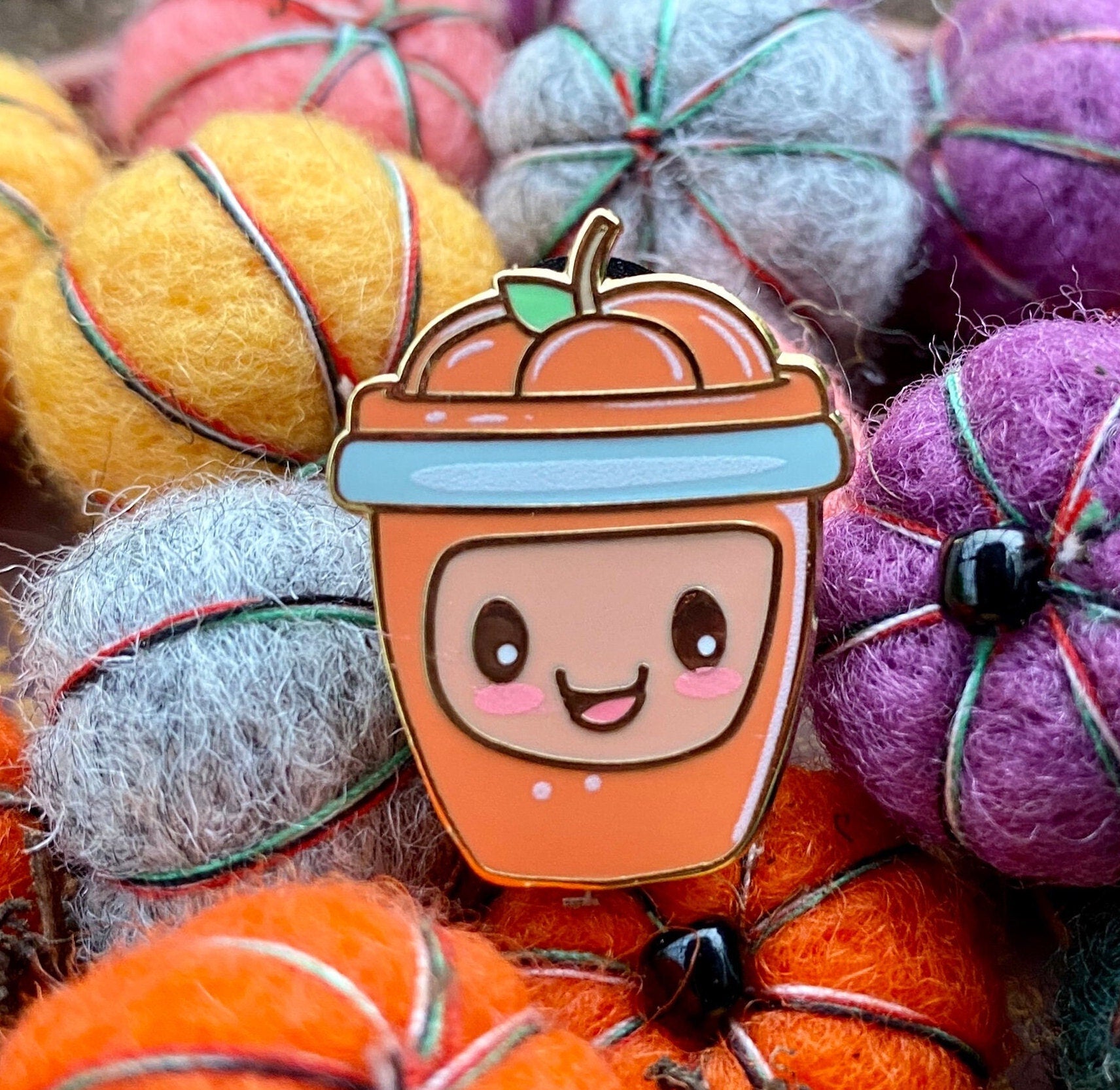 Pumpkin Spice, witchy enamel pin
