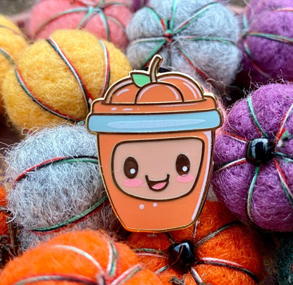 Pumpkin Spice, witchy enamel pin