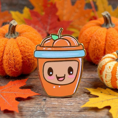 Pumpkin Spice, witchy enamel pin