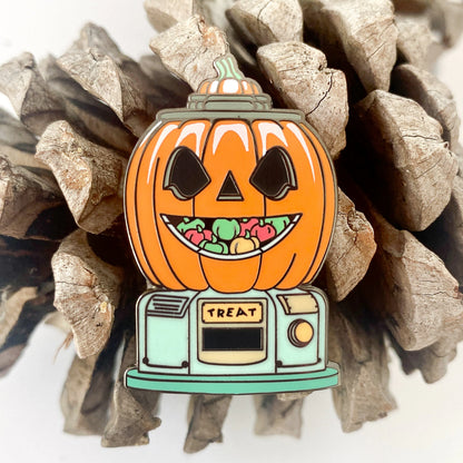 Pumpkin Gumball, witchy enamel pin
