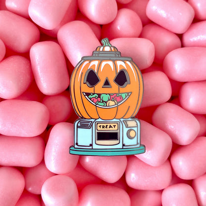 Pumpkin Gumball, witchy enamel pin