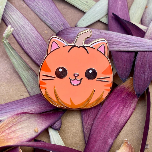 Pus-kin, witchy enamel pin