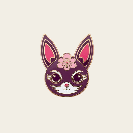 Rabbit Mask Pin, kawaii enamel pin