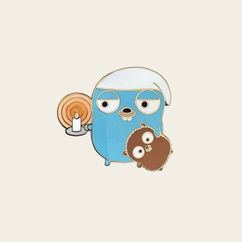 Scrooge Go Gopher, literary enamel pin