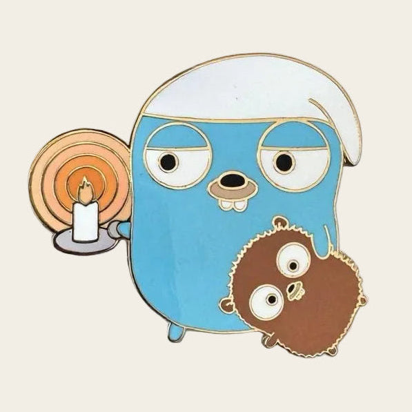 Scrooge Go Gopher, literary enamel pin
