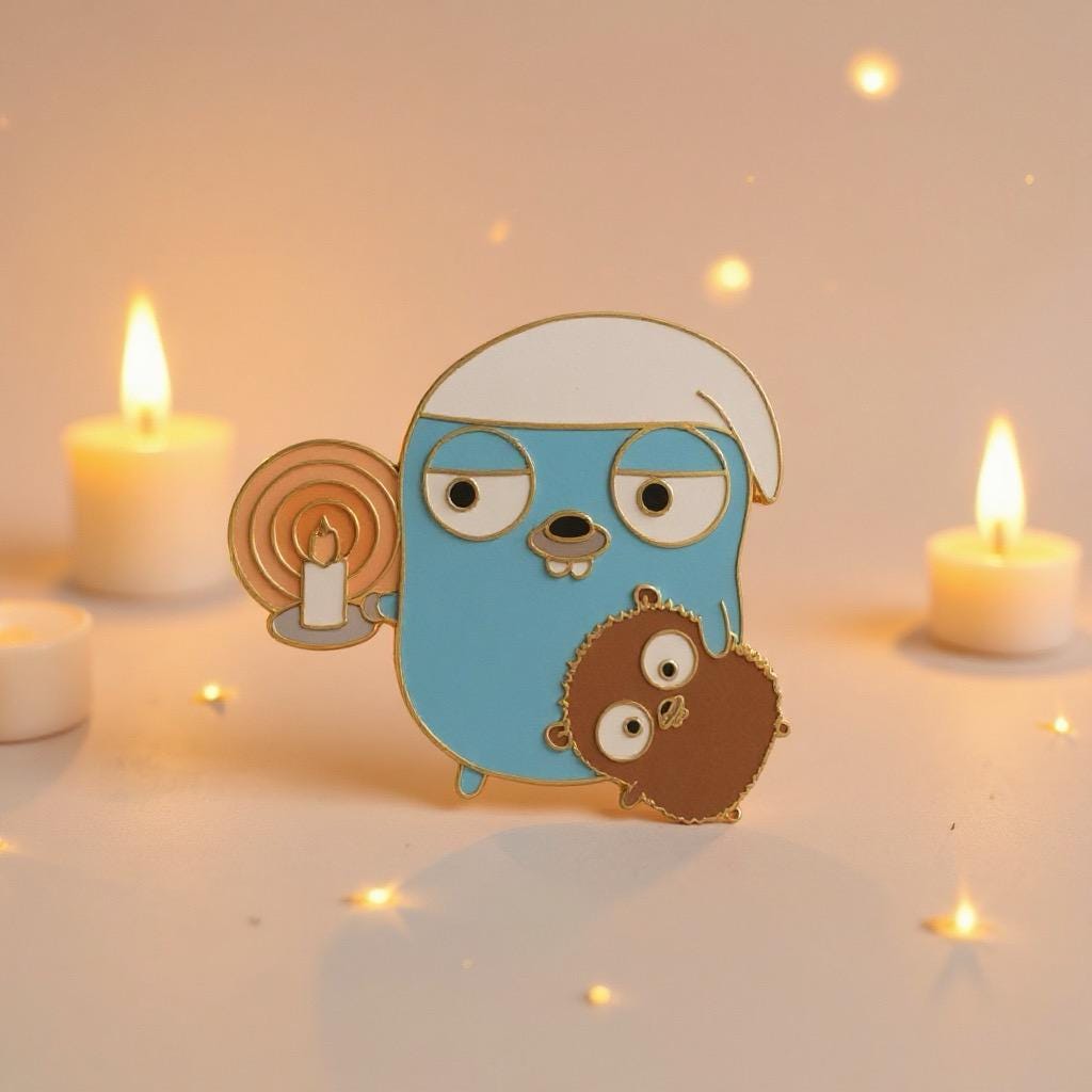 Scrooge Go Gopher, literary enamel pin