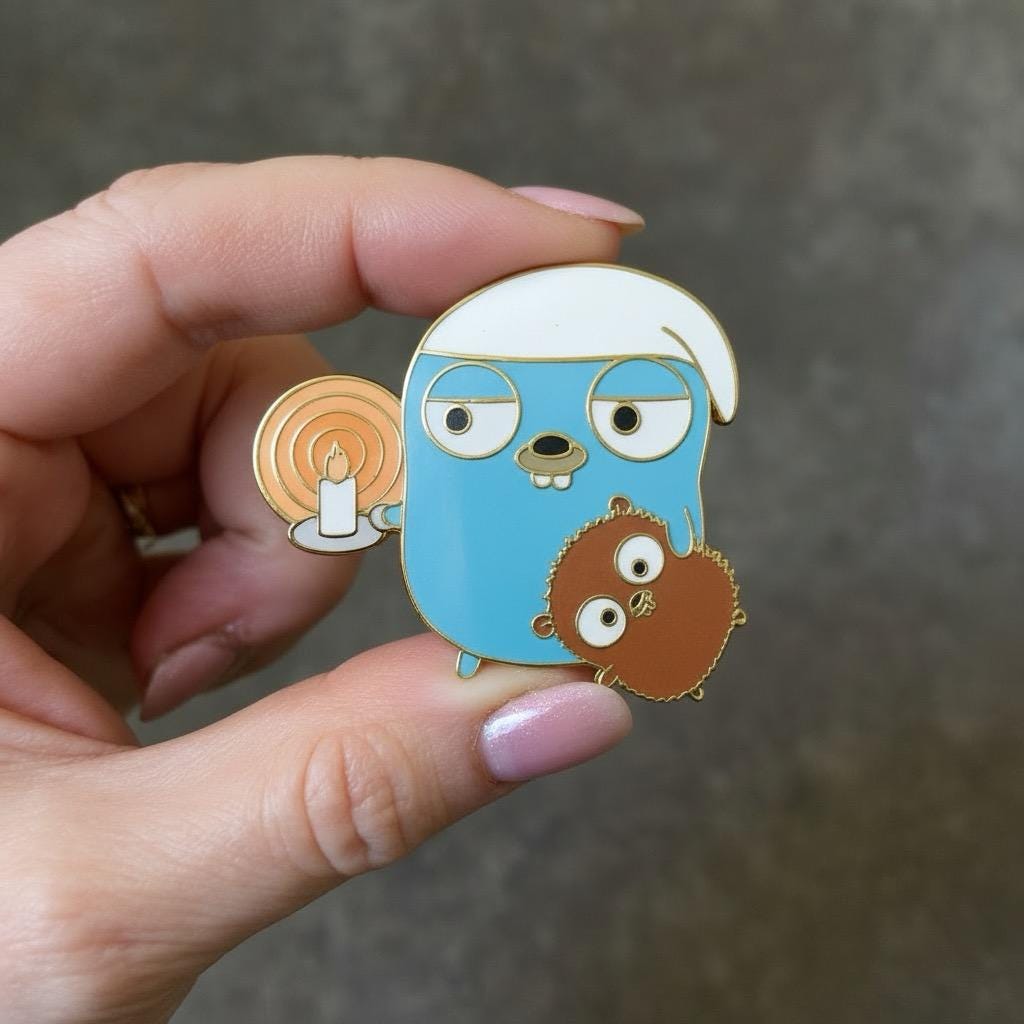 Scrooge Go Gopher, literary enamel pin