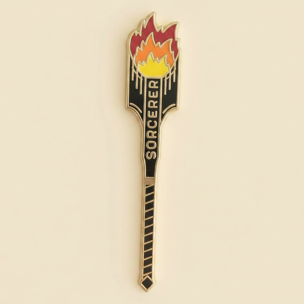 Sorcerer Staff, D&D enamel pin