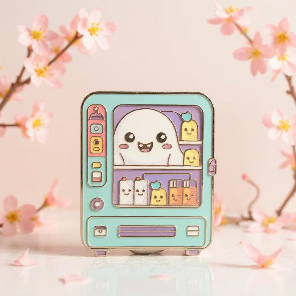 Spectral Snackstop, witchy enamel pin