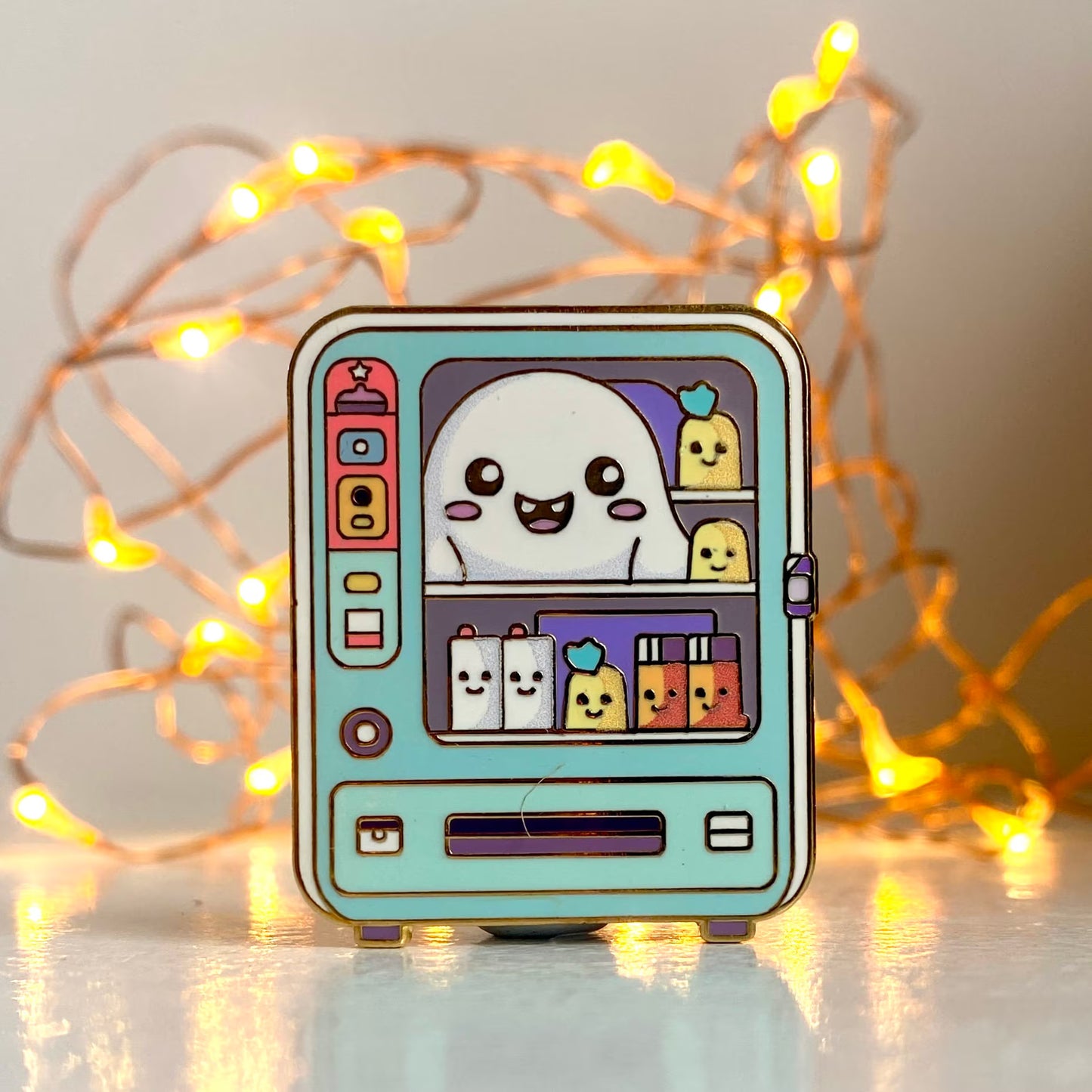 Spectral Snackstop, witchy enamel pin