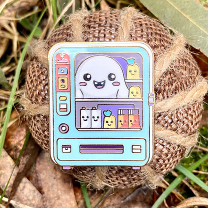 Spectral Snackstop, witchy enamel pin
