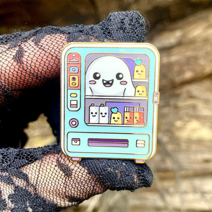Spectral Snackstop, witchy enamel pin