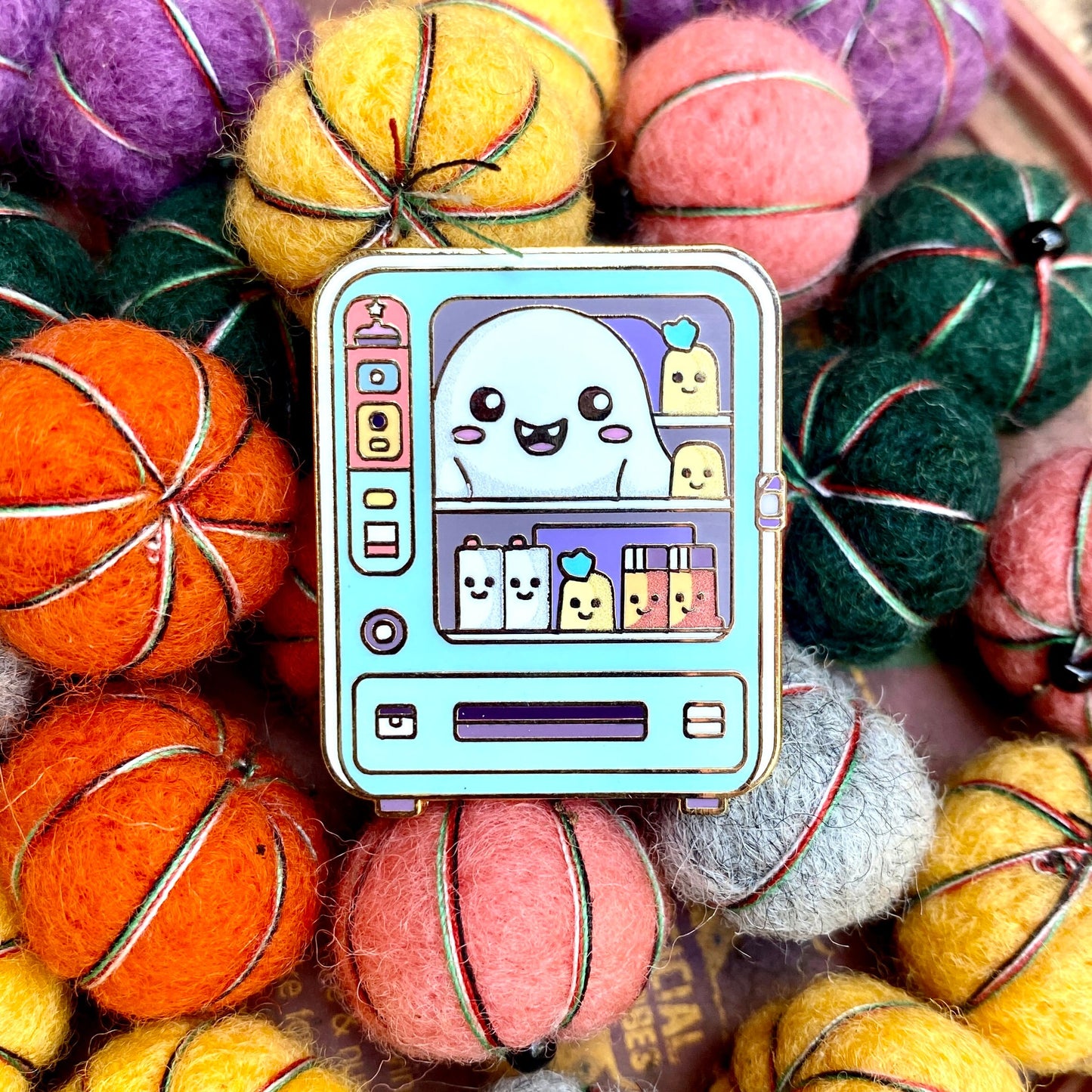 Spectral Snackstop, witchy enamel pin