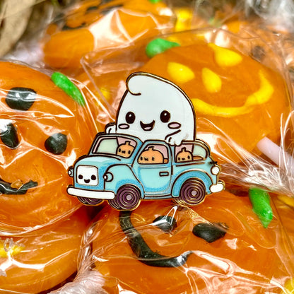 Spectral Speedster, witchy enamel pin