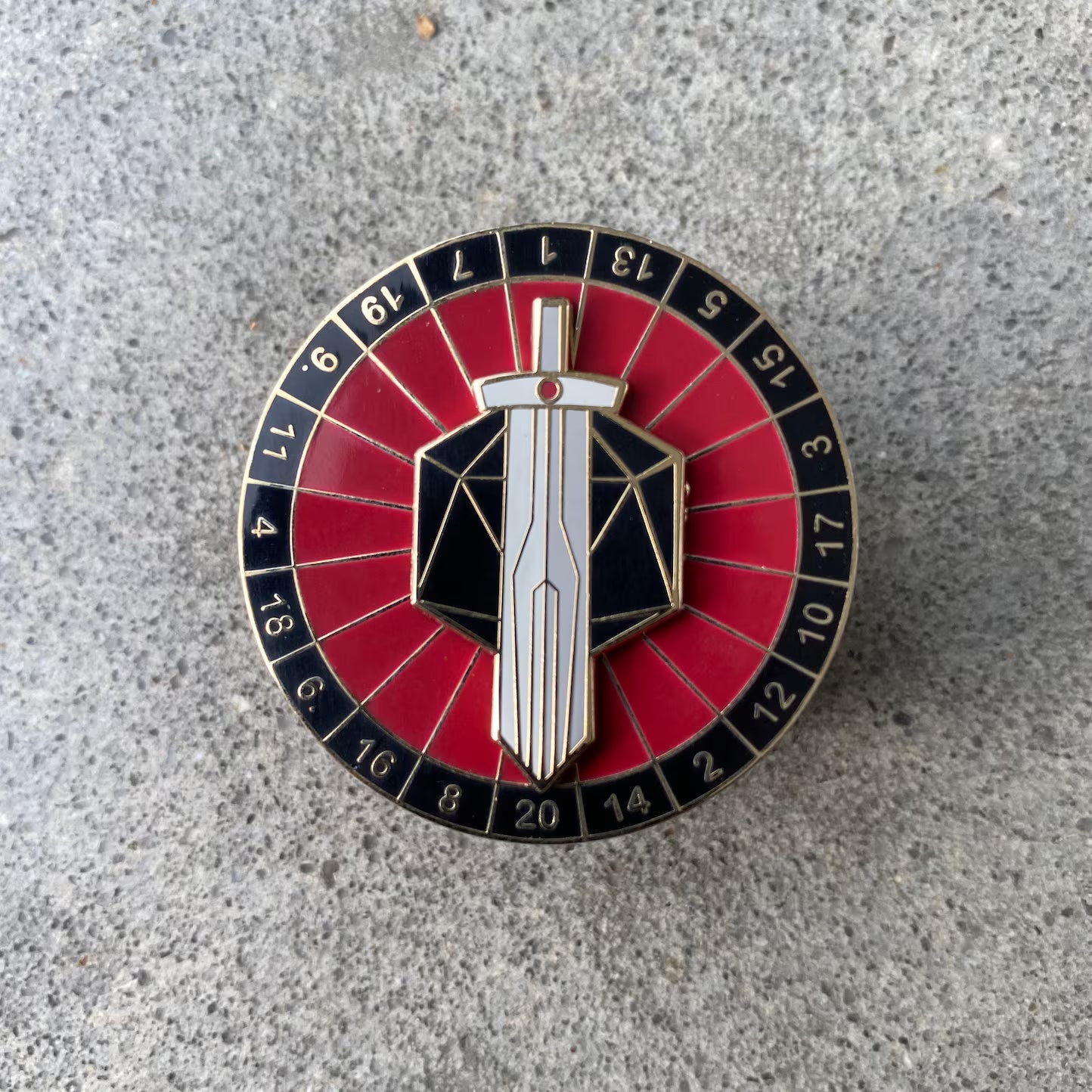 Spinning Sword, D&D enamel pin