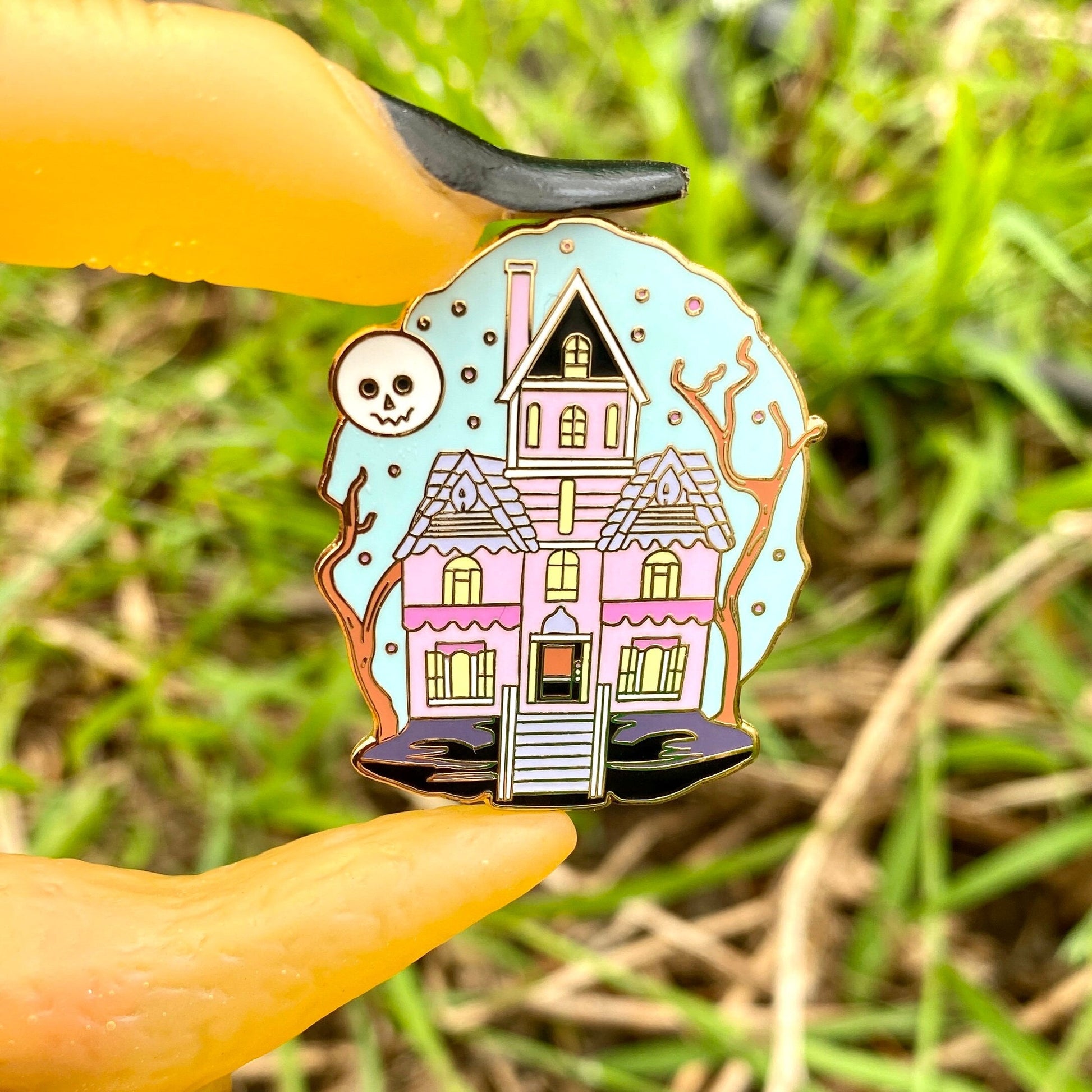 Spooky Hollow, witchy enamel pin