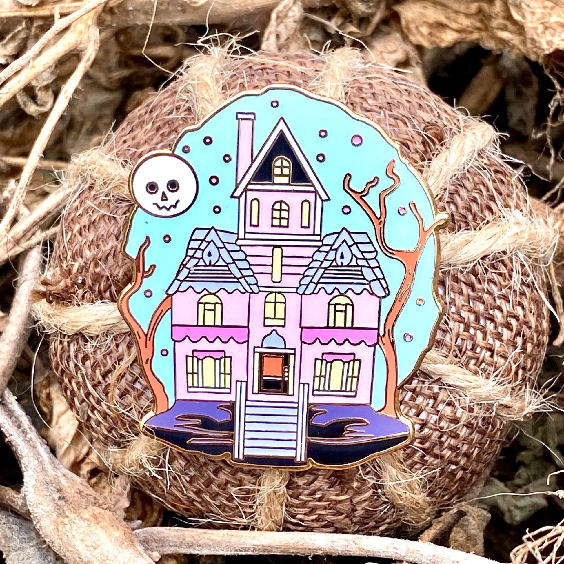Spooky Hollow, witchy enamel pin